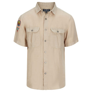Amundsen Mens Safari Linen Short Sleeve G. Dyed Shirt