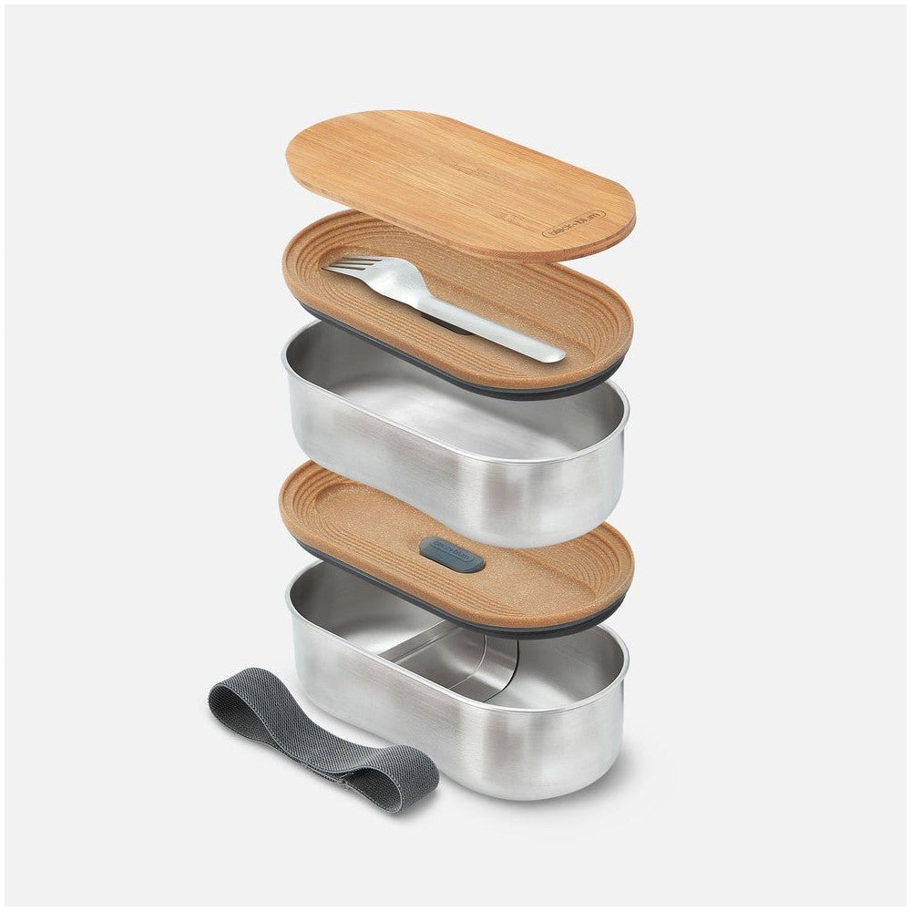 Black + Blum Stainless Steel Double Bento Box 1L