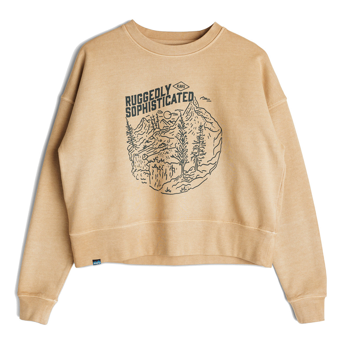 Kavu Womens Crew Crop Sweater