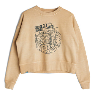 Kavu Womens Crew Crop Sweater