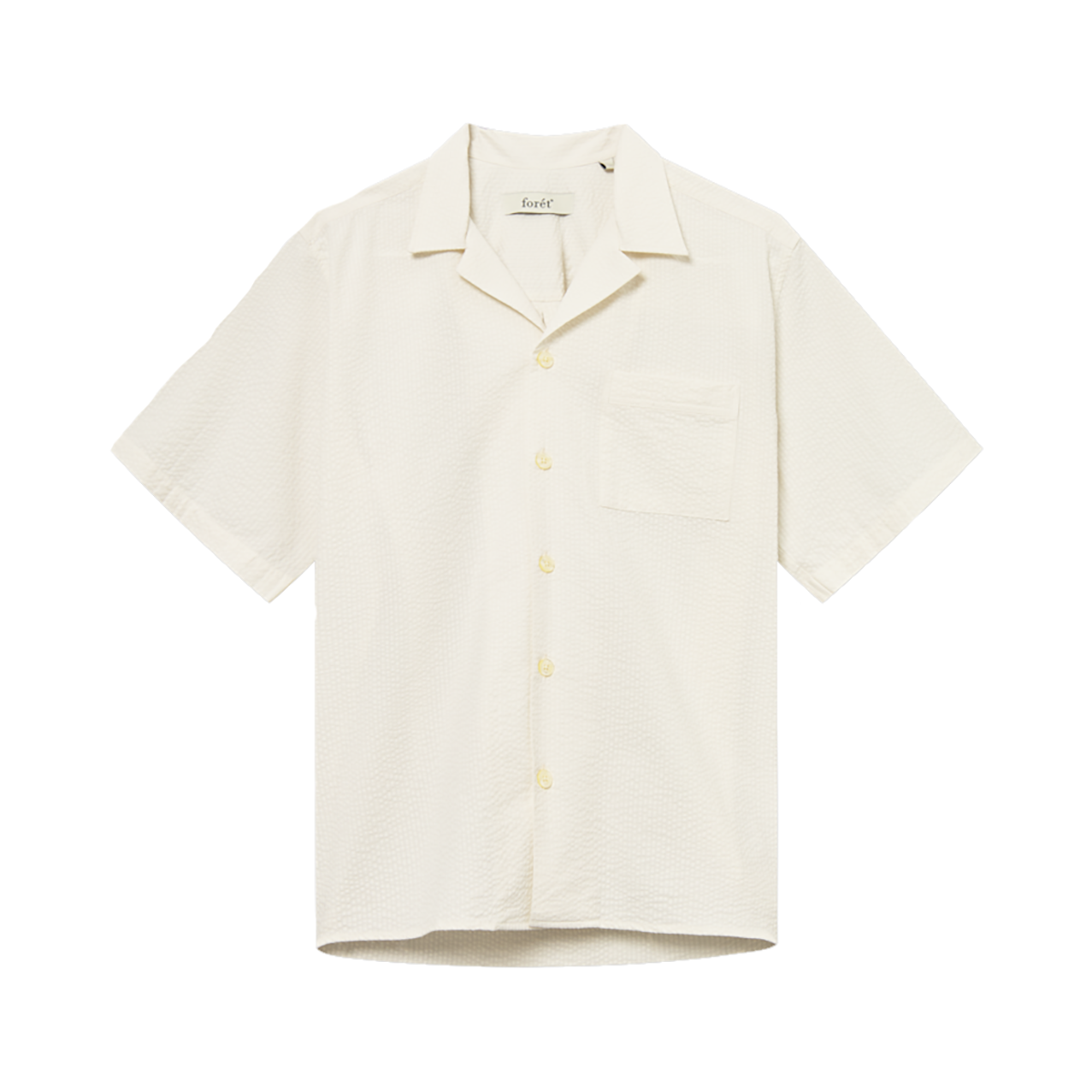 Foret Mens Seersucker Short Sleeved Shirt