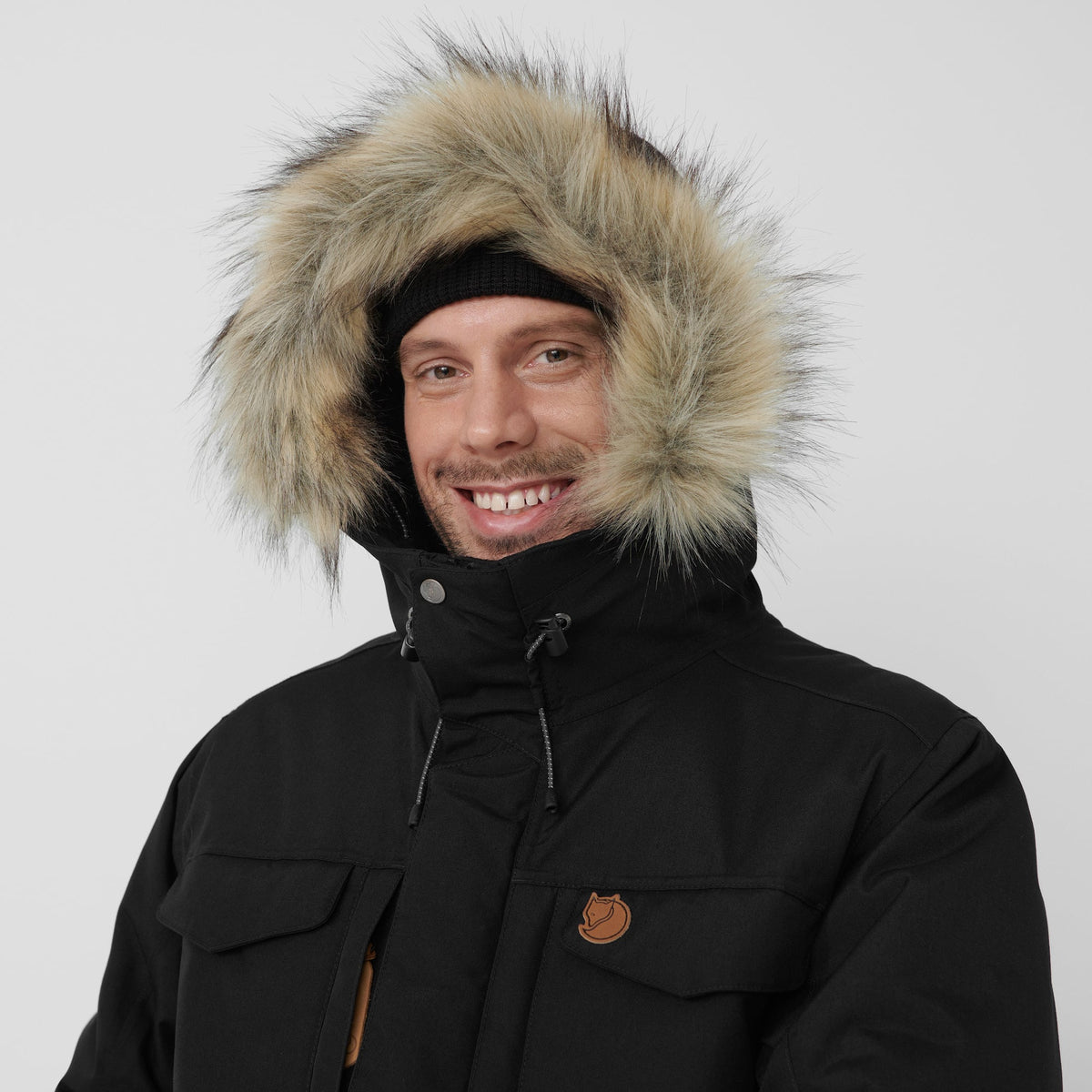 Fjallraven Nuuk Parka M - detachable faux fur hood trim
