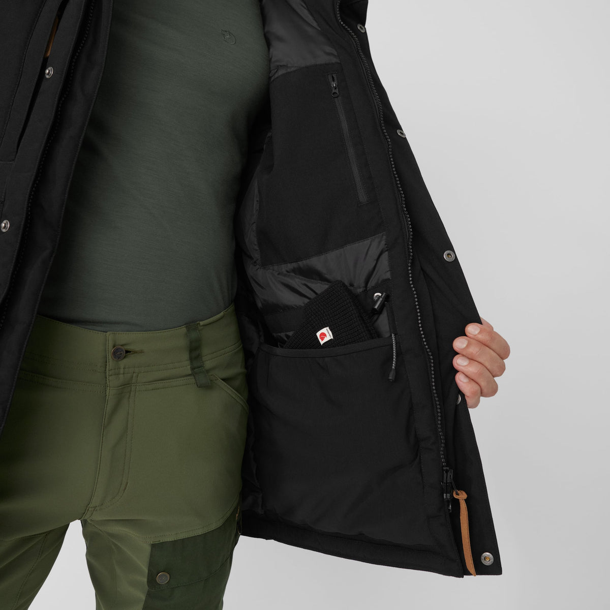 Fjallraven Nuuk Parka M - inner lining and inside pocket