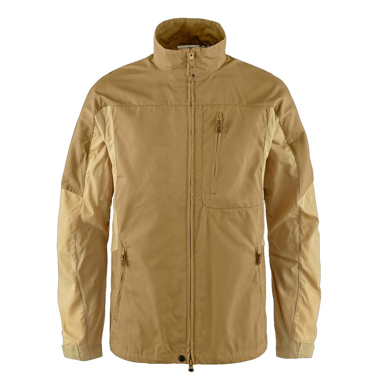 Fjallraven Mens Ovik Stencollar Jacket Buckwheat Brown-Dune Beige Small
