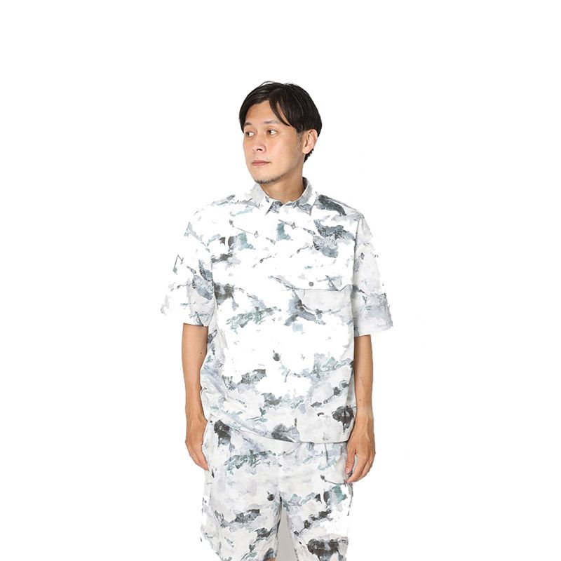 Snow Peak Mens Printed Quick Dry Polo Shirt