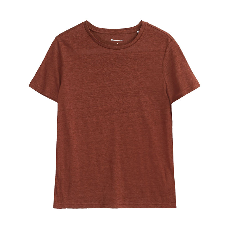 Knowledge Cotton Womens Regular Linen T Shirt