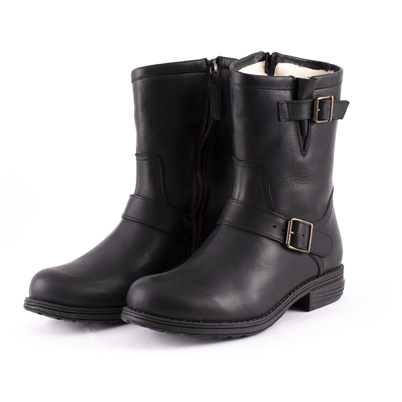 Sheepskin biker boots 2025