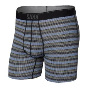 Saxx Mens Quest Boxer Brief Fly Solar Stripe/Twilight Small