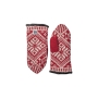 Hestra Nordic Wool Mitt Red/Offwhite