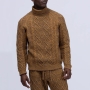 Snow Peak Unisex Alpaca Mixed Knit Turtleneck Pullover