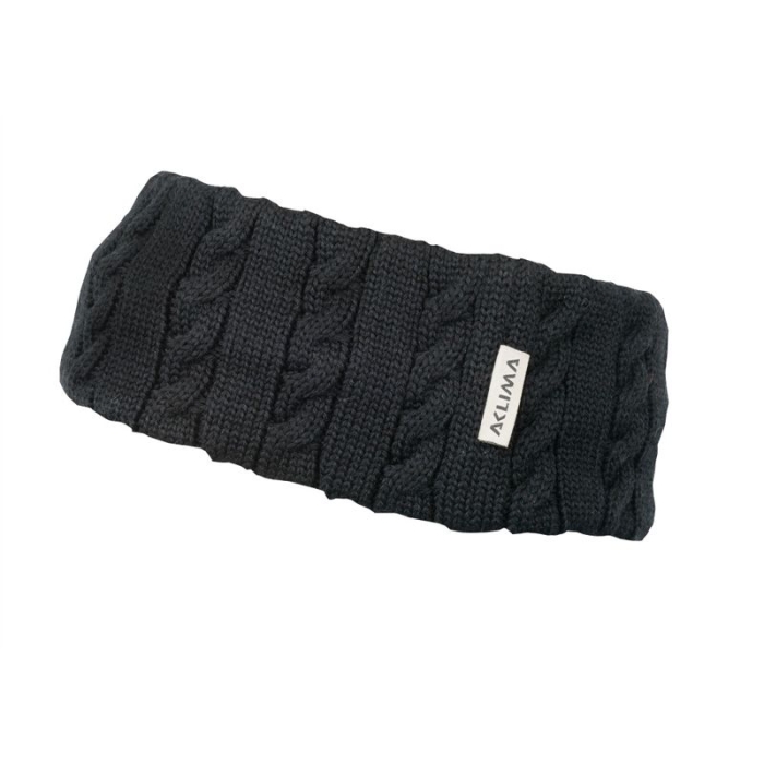 aclima knitted headbank jet black