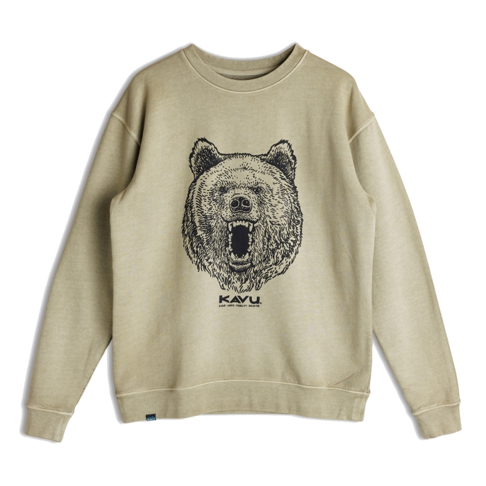 Kavu Mens Core Crew Sweater Bear