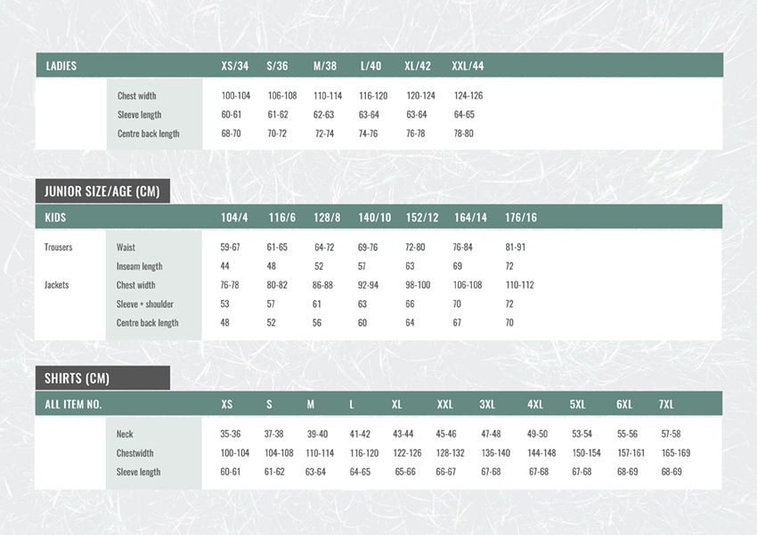 Pinewood Size Guide