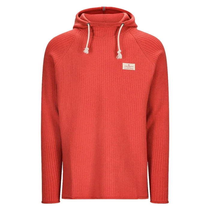 Boiled wool hoodie top