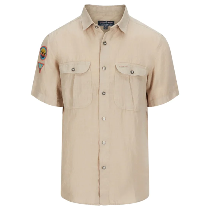 Mens safari shirt short sleeve store